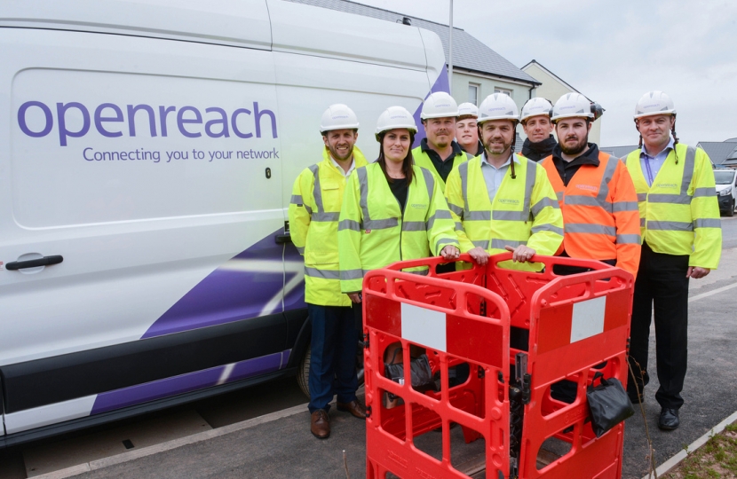 Stephen Crabb MP connects with ultrafast broadband