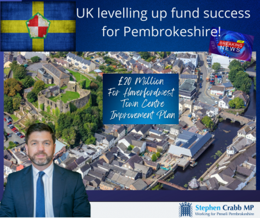 MP welcomes UK Funds to “unlock opportunity” for Pembrokeshire